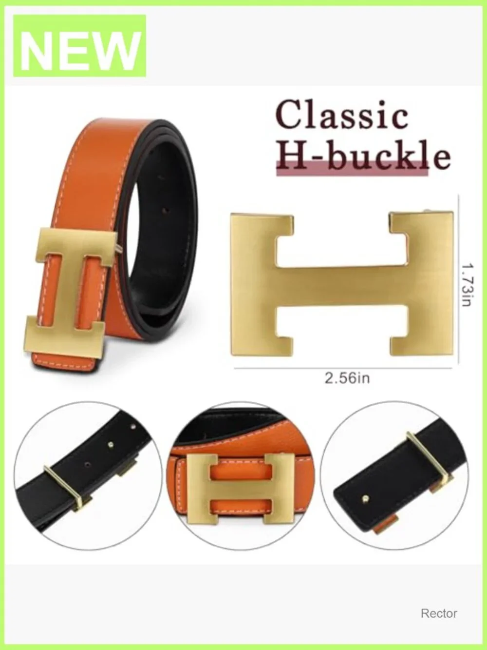 Men's Leather Dress Belt with Automatic Buckle Adjustable Length Business